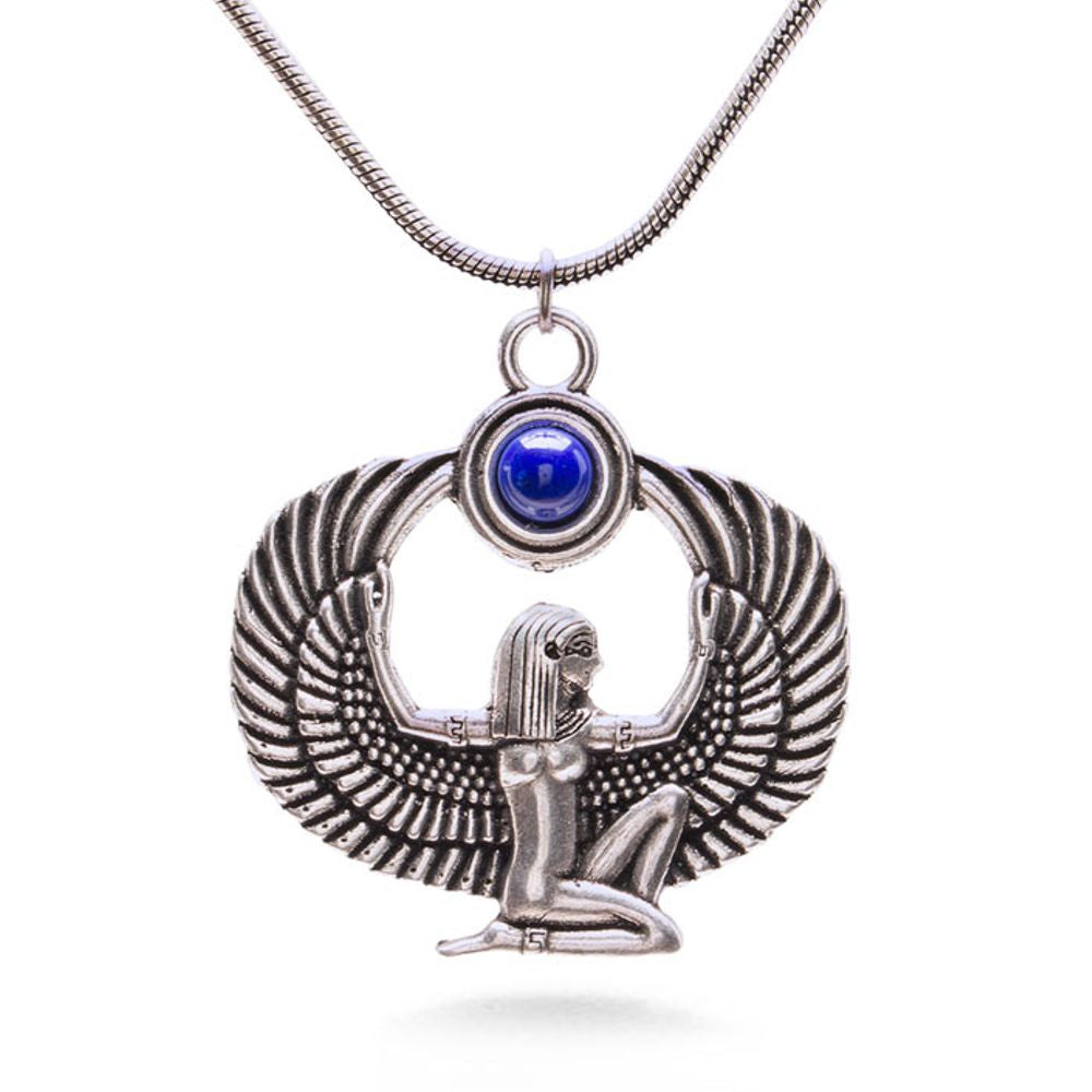 Vintage sterling silver Egyptian outlets goddess Isis pendant necklace