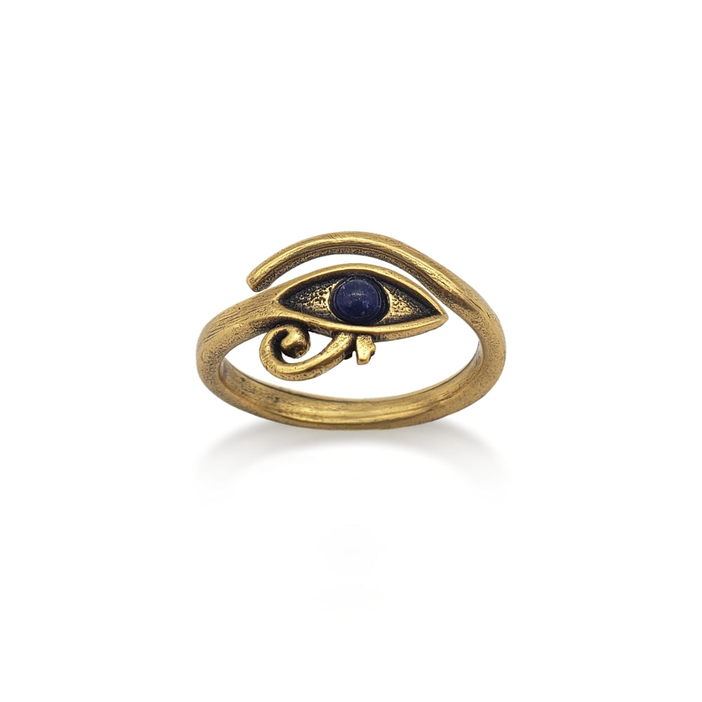 Egyptian Divine Eye Ring (Udjat) - Handmade Jewel 925 Silver or 18kt Gold - Egyptian Ring - The Eye of Horus - Protection hotsell