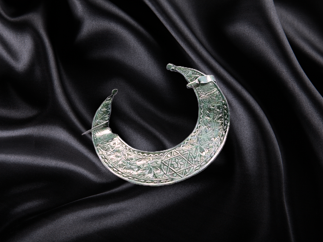 Ancient Fibulae: Crescent moon reproduction from The Israel Museum