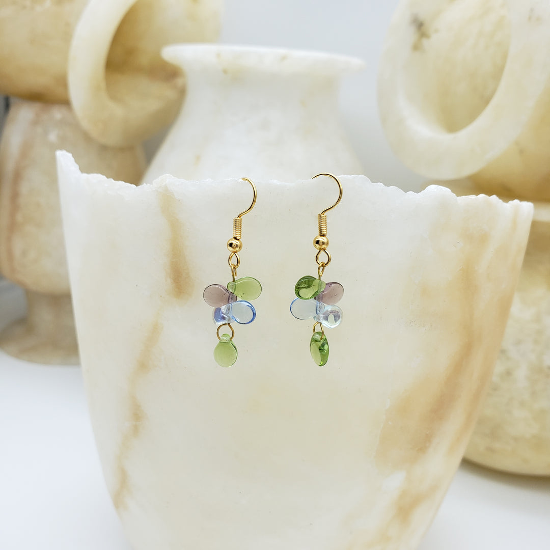 Monet Inspired Glass Petal Earrings