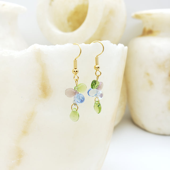 Monet Inspired Glass Petal Earrings