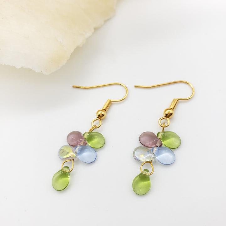 Monet Inspired Glass Petal Earrings