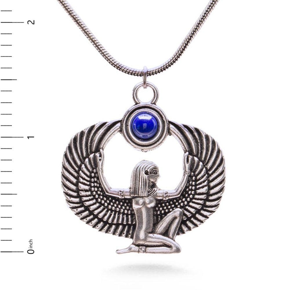 ISIS Pendant w/ Lapis, Antique Silver Finish