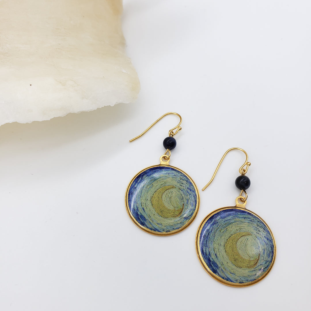 Van Gogh Starry Night Earrings - Large