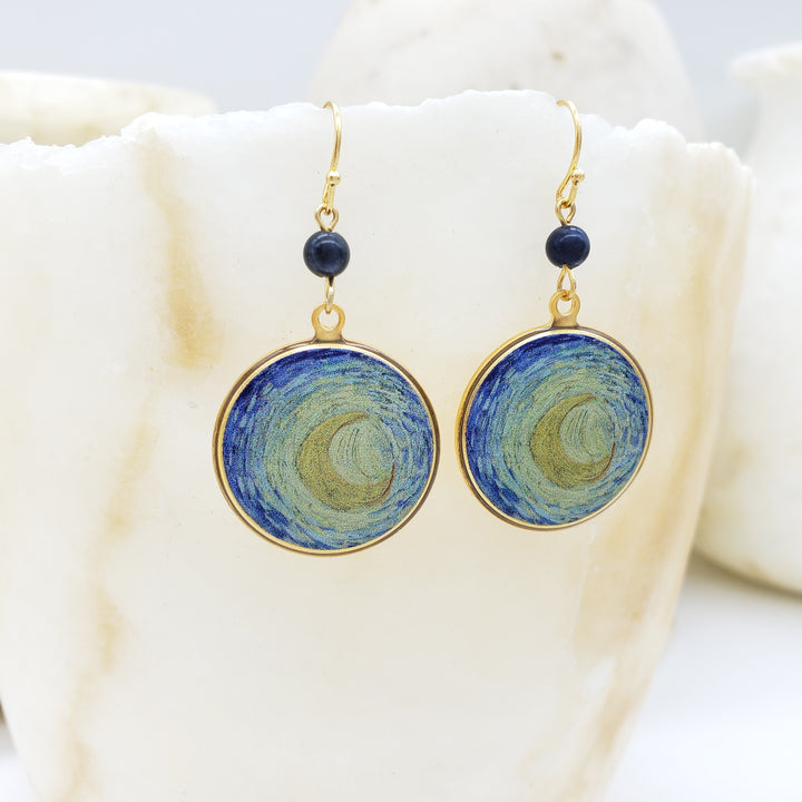 Van Gogh Starry Night Earrings - Large