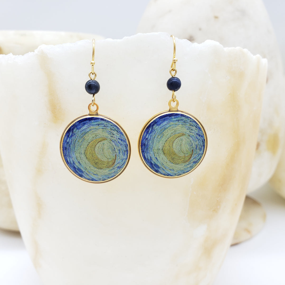 Van Gogh Starry Night Earrings - Large