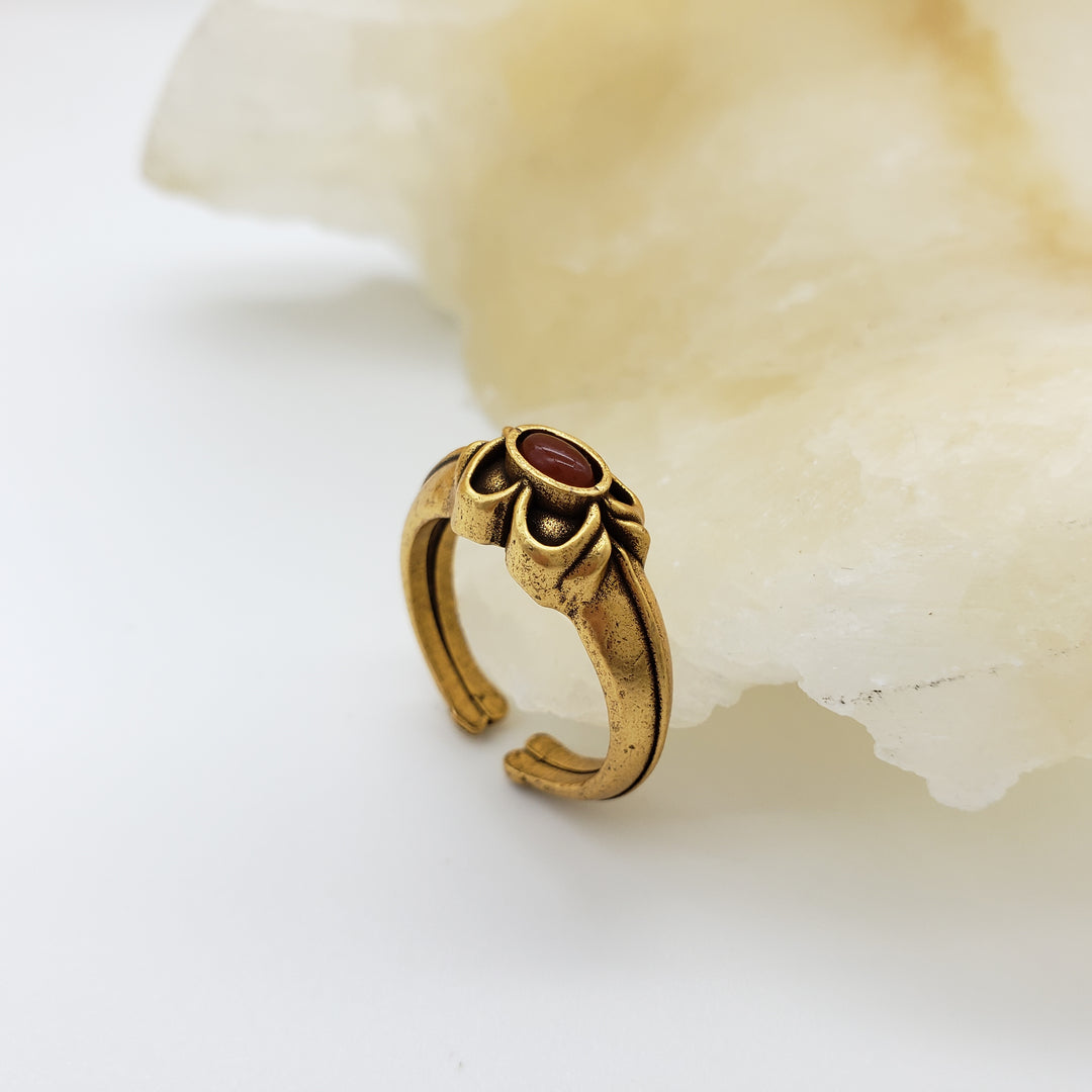 Tudor Eworth Carnelian Ring - Adjustable 