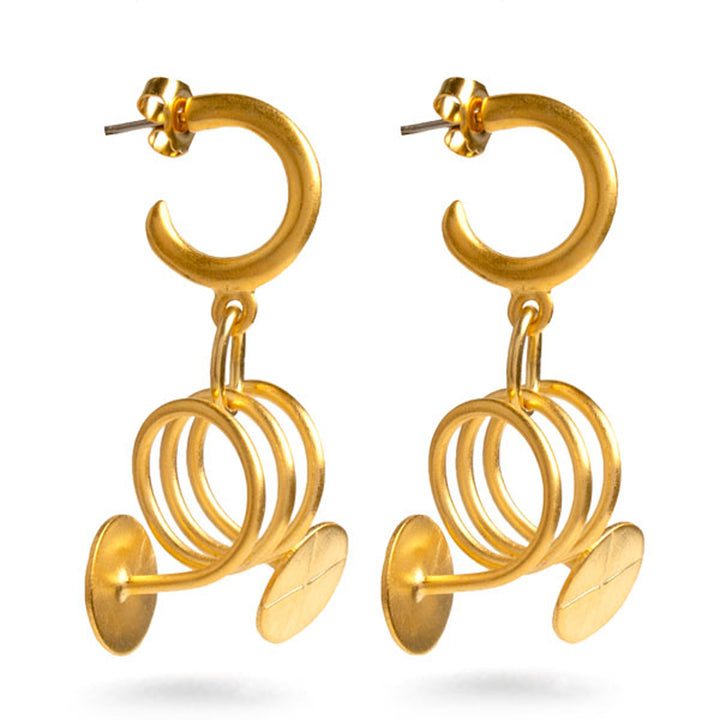 Geometric Gold Finial Earring