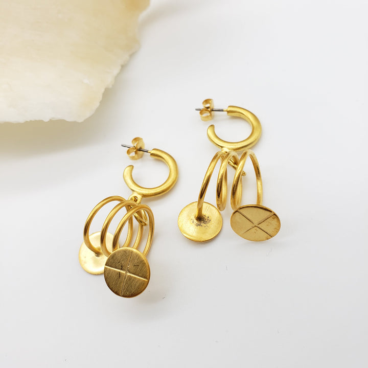 Geometric Gold Finial Earring