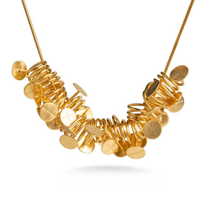 Geometric Gold Finial Necklace