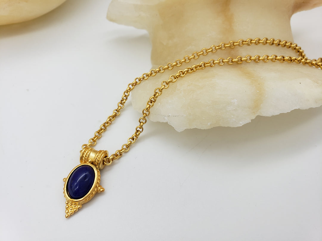 Lapis Egyptian Revival Pendant