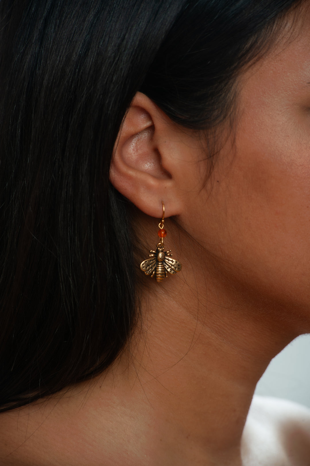 Napoleonic Bee Drop Earrings