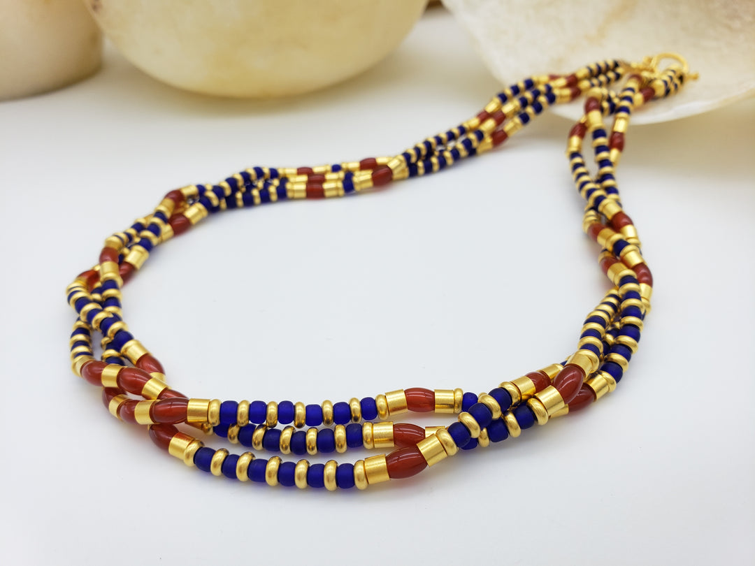 Thebes Triple Strand Necklace