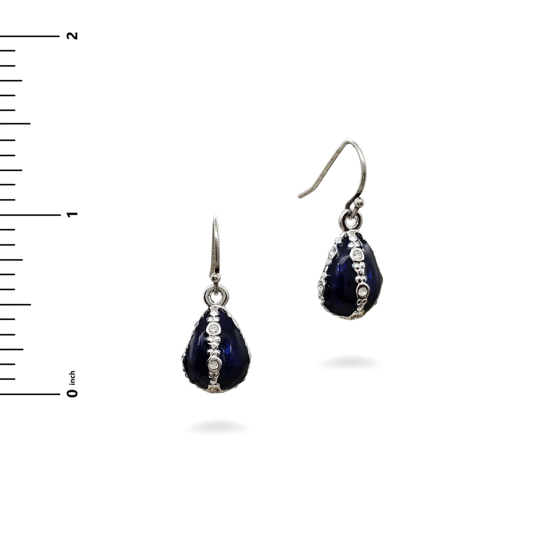 Jeweled Blue Egg Earrings