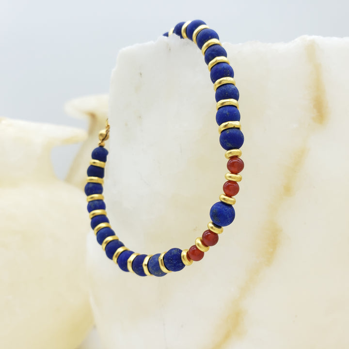 Nefertari Lapis Beaded Bracelet 