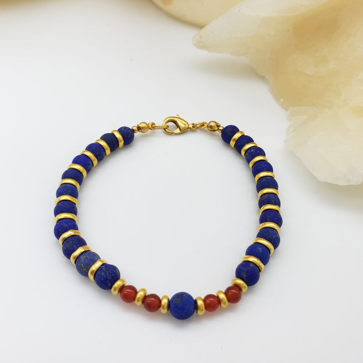 Nefertari Lapis Beaded Bracelet 