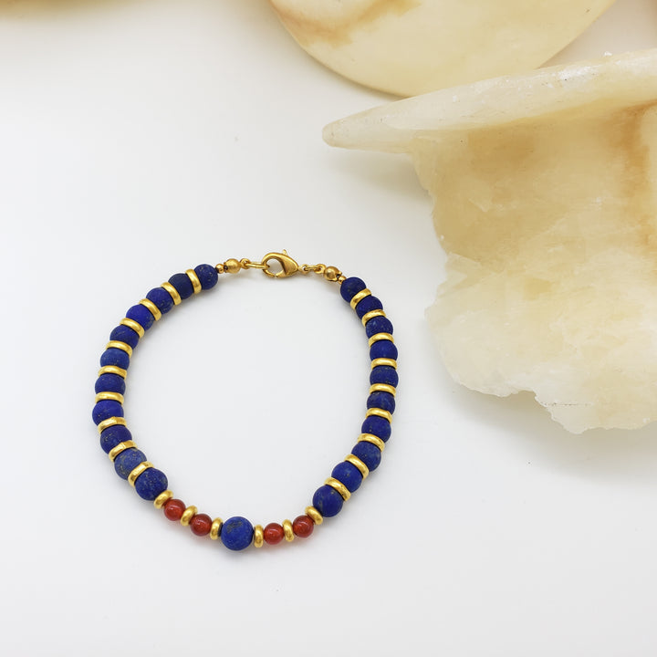 Nefertari Lapis Beaded Bracelet 