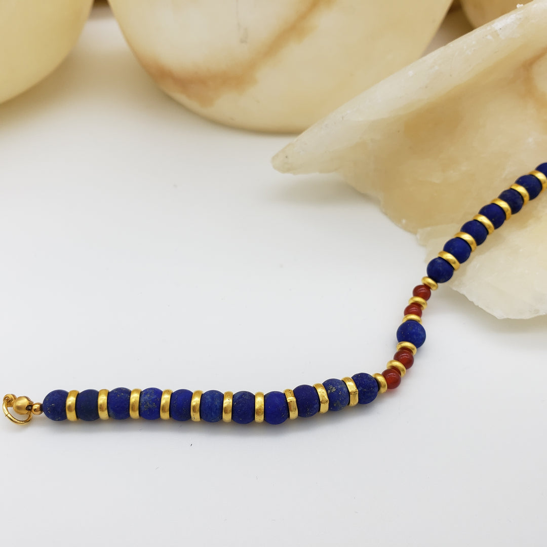 Nefertari Lapis Beaded Bracelet 