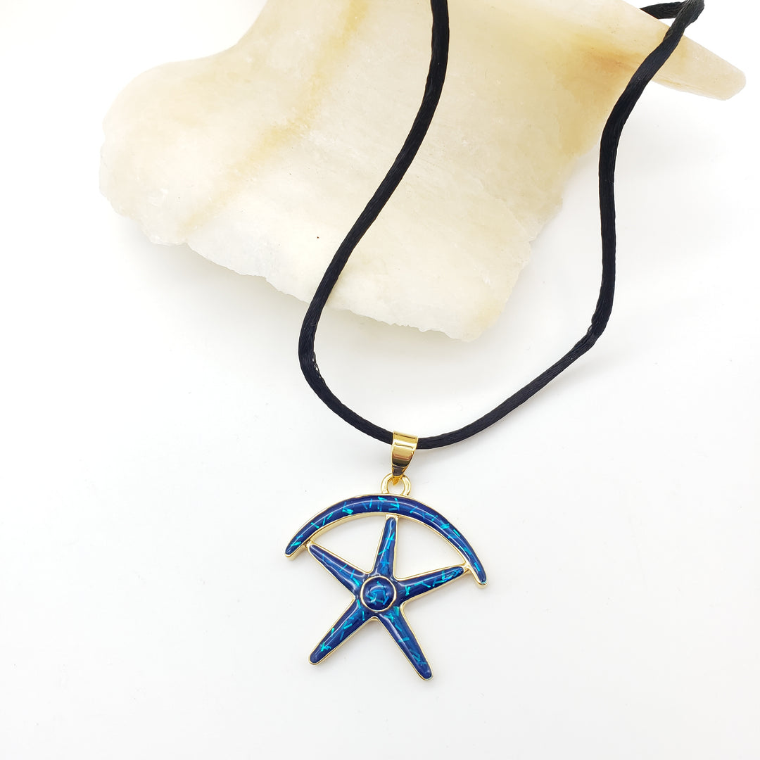 Egyptian Seba Pendant with Cord - Hieroglyphic Necklace