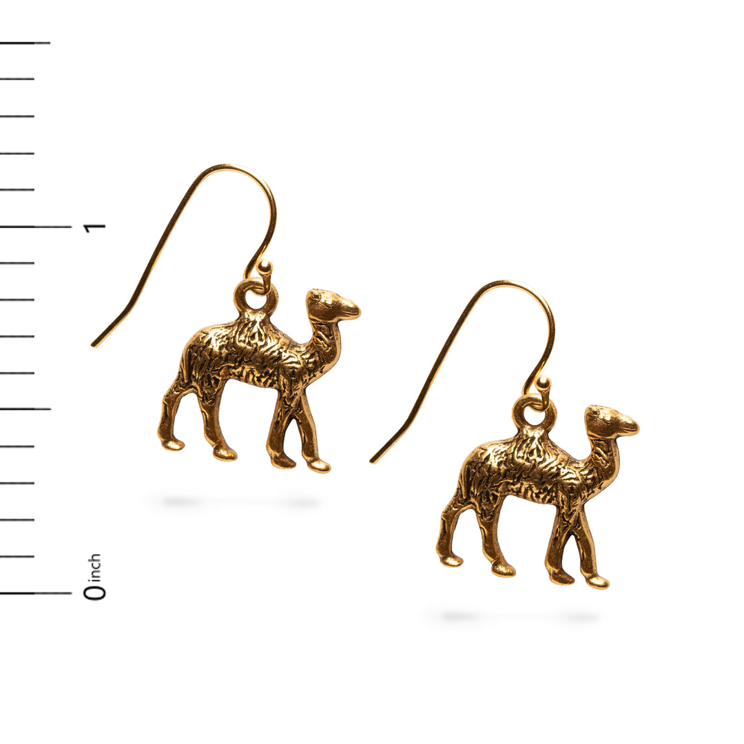 Egyptian Camel Earrings - Gold