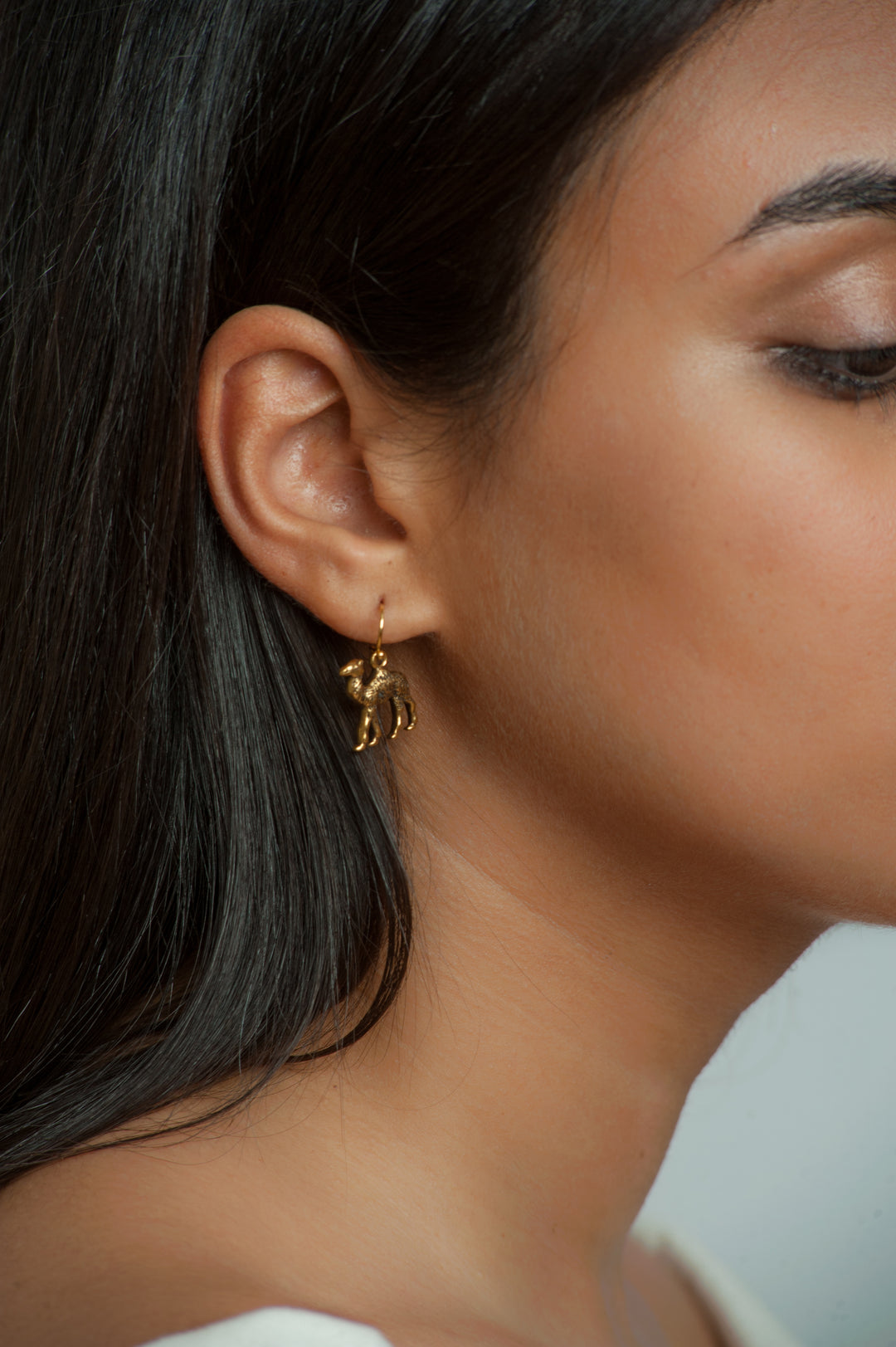 Egyptian Camel Earrings - Gold