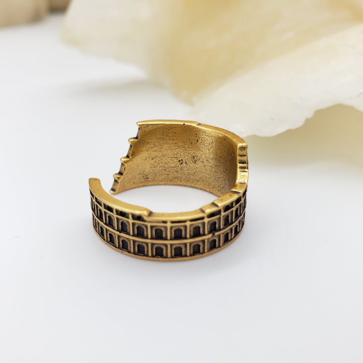 Roman Colosseum Ring - Antique Gold Finish