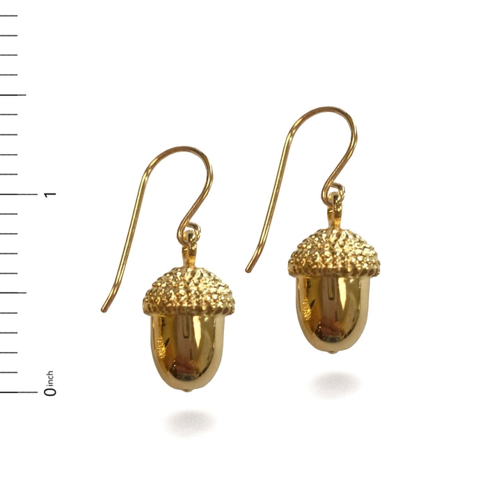 Minimalist Autumn Acorn Earrings