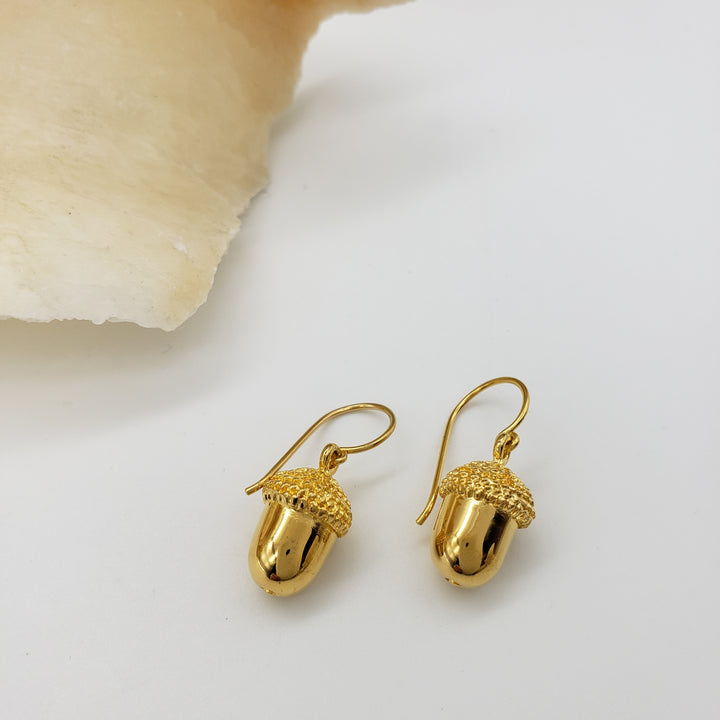 Minimalist Autumn Acorn Earrings