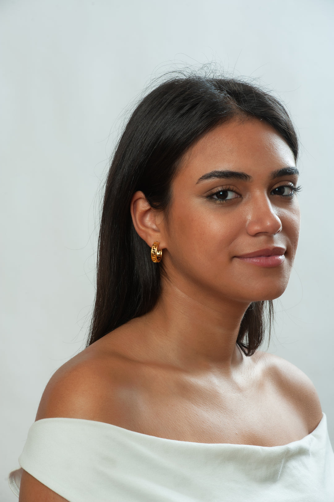 Classical Meander Link Earrings