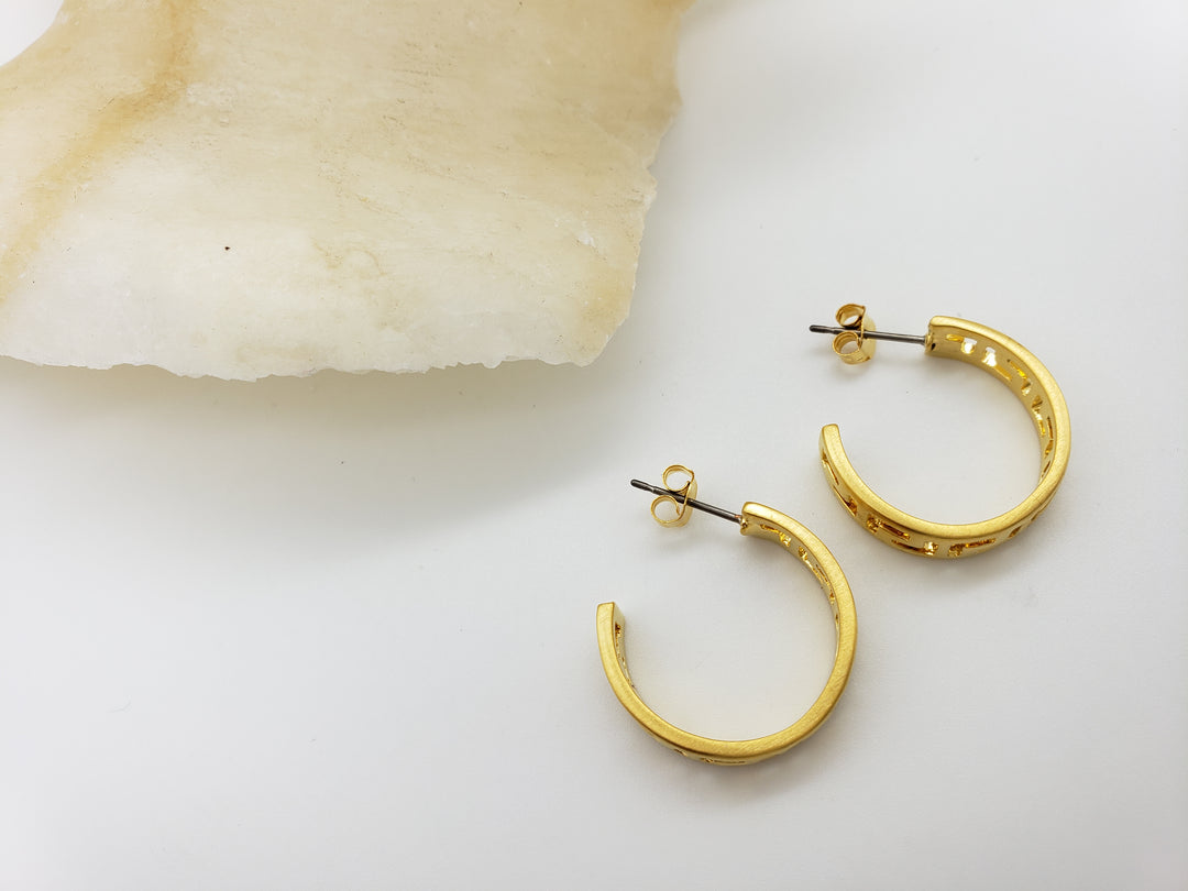 Classical Meander Link Earrings