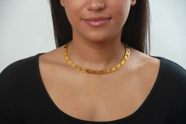 Classical Meander Link Necklace