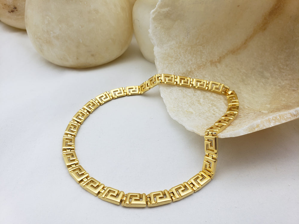 Classical Meander Link Necklace