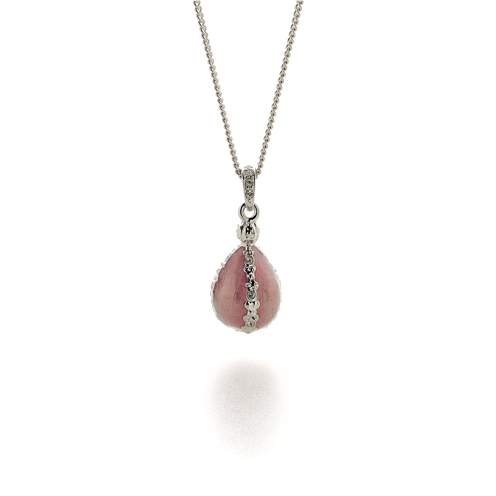 Jeweled Pink Faberge Egg Pendant