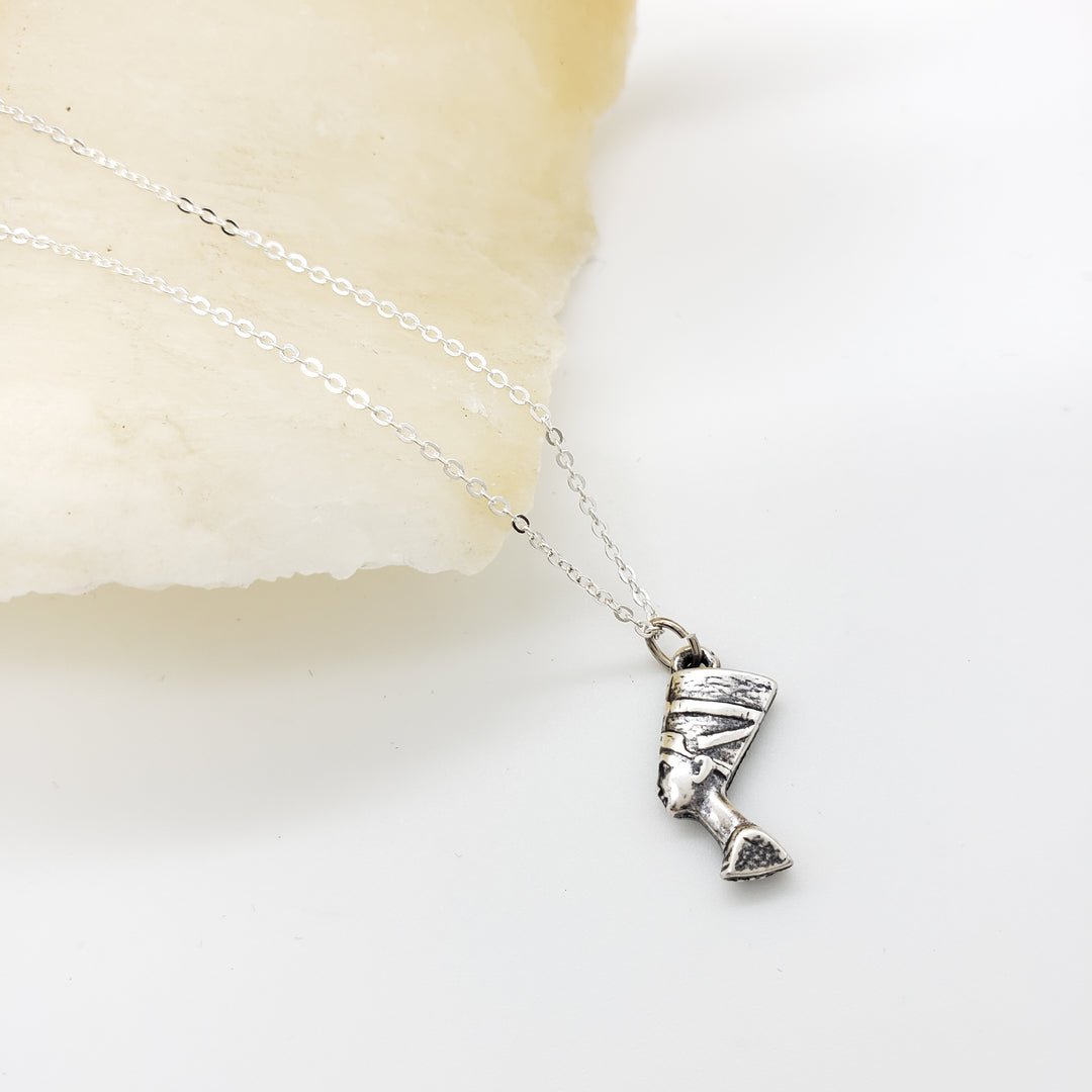 Nefertiti Pendant - Antique Silver Finish