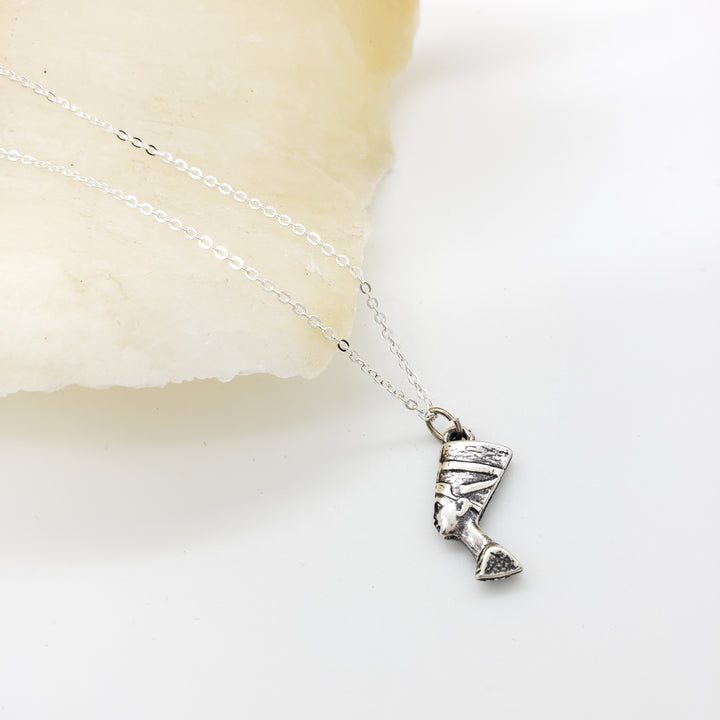 Nefertiti Pendant - Antique Silver Finish