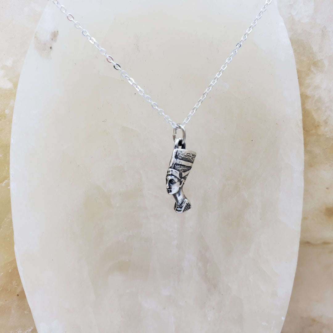 Nefertiti Pendant - Antique Silver Finish