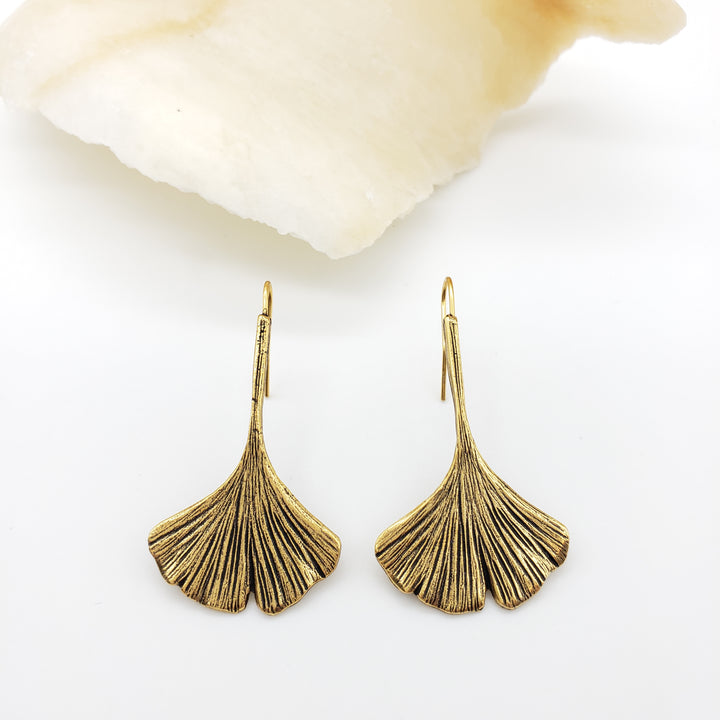 Ginkgo Leaf Earrings