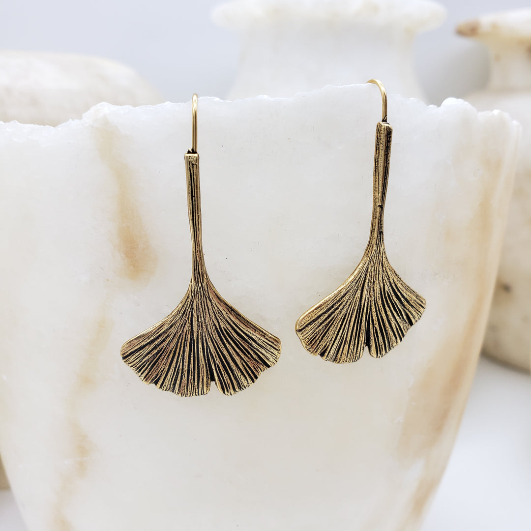 Ginkgo Leaf Earrings