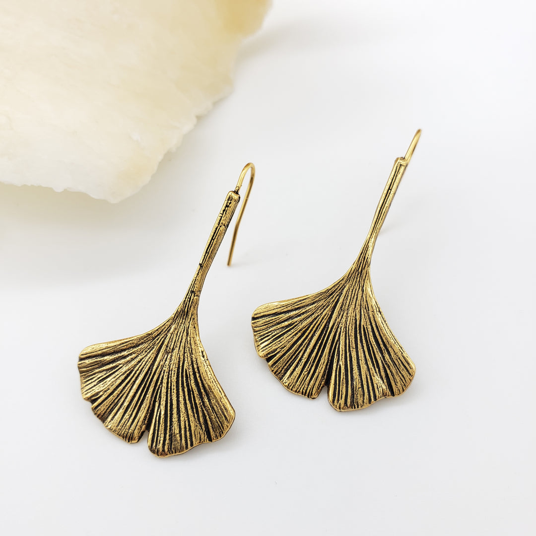 Ginkgo Leaf Earrings