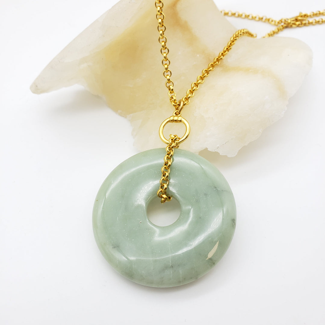 Jade Disc Necklace