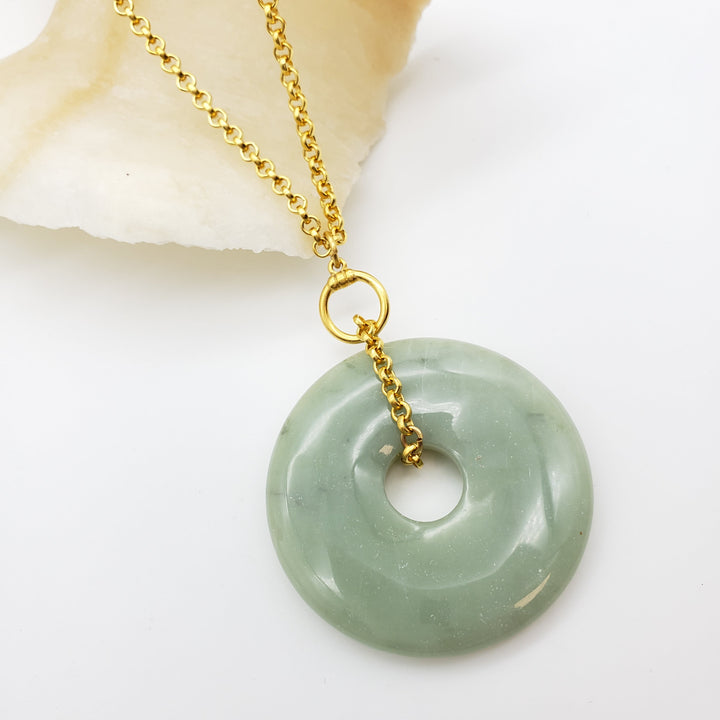 Jade Disc Necklace