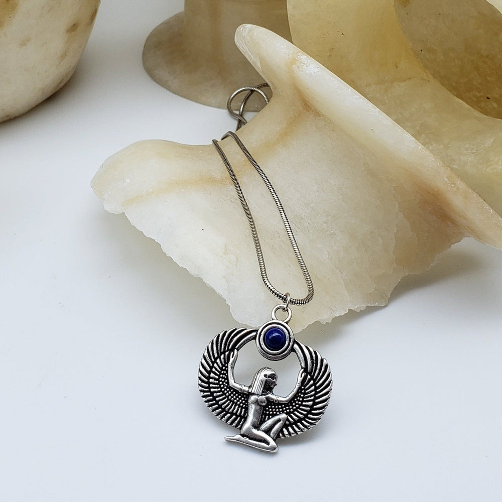Egyptian Isis Pendant - Antique Silver Finish