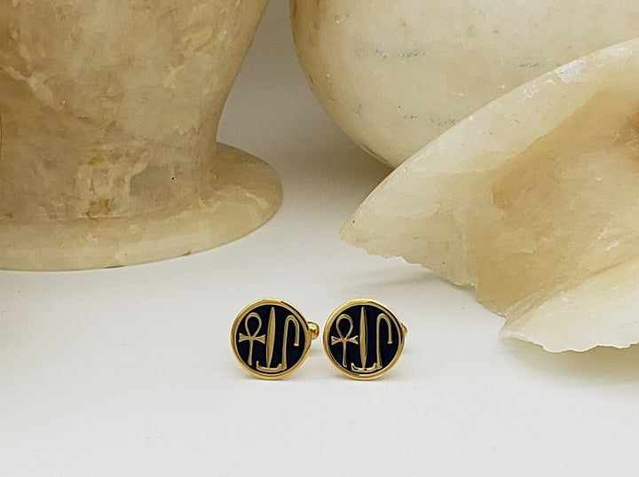 Life, Health and Prosperity Egyptian Cufflinks