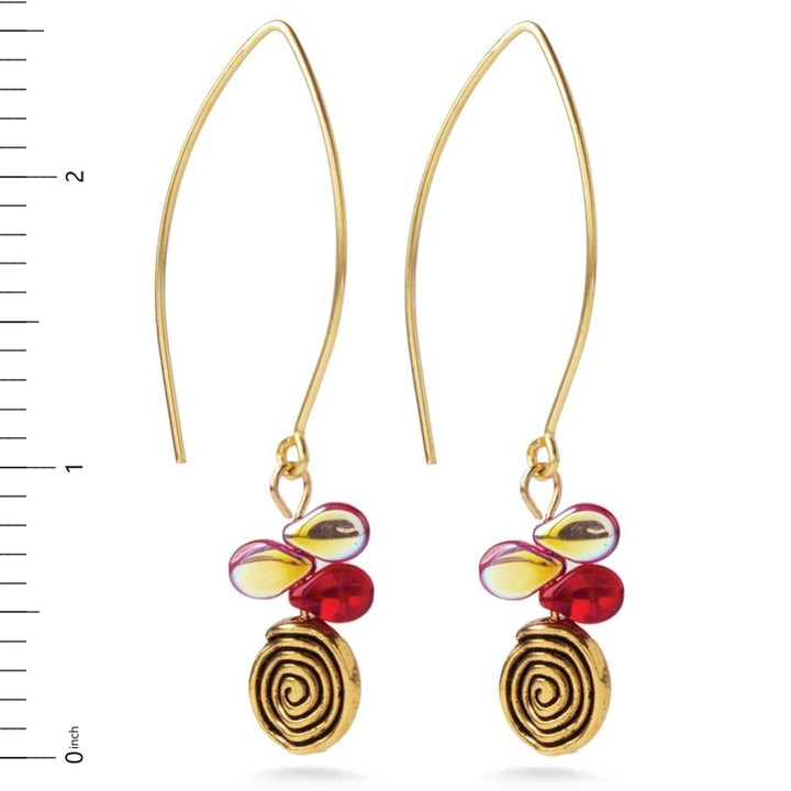 Klimt Gold Spiral Earrings