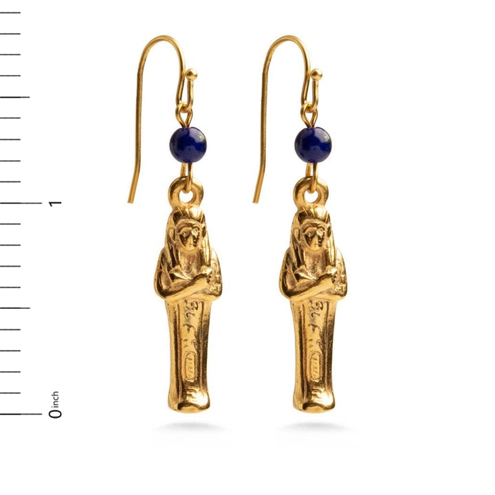 Mummy Earrings with Lapis