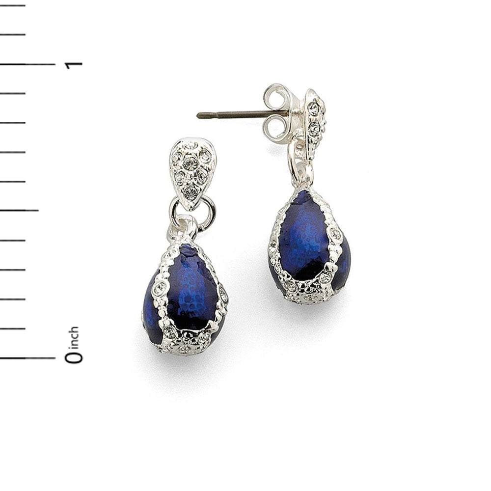 Jeweled Blue Egg Earrings